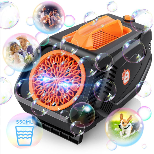 Bubble Machine,20000+ Bubbles Per Minute Bubble Machine for Kids and Toddlers,550ML Large Capacity Bubble Blower,Bubble Maker Machine for Parties Wedding Birthday-Indoor & Outdoor17481400021748140002